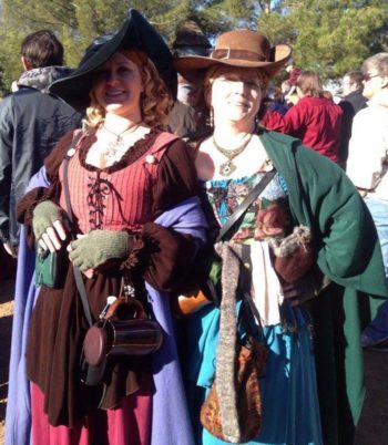 Renaissance Festival common wench outfits complete with hats and gloves