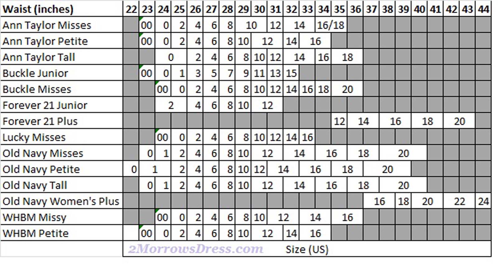 Old Navy Swimsuit Size Chart