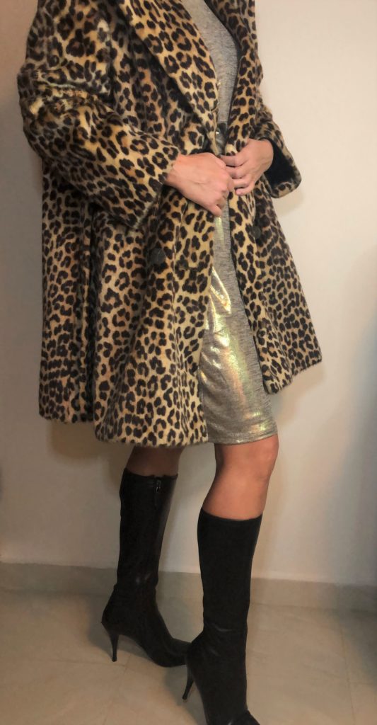 1960's Vintage Leopard print swing coat